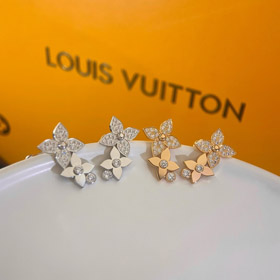 Louis Vuitton LV Full Diamond Four-Leaf Clover Earrings-4030